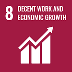 UN Sustainable Development Goals logo 8 - decent work and economic growth.