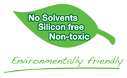 no solvents silicone free non-toxic leaf logo green