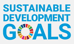 UN Sustainable Development Goals logo with grey background, with colour wheel, without UN emblem.