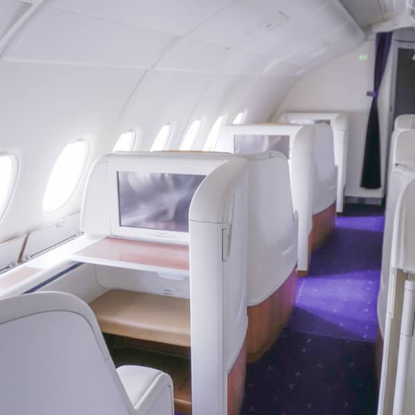 cabin interior in new luxury aircraft